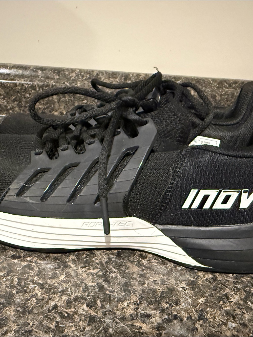 Inov-8 Men's Black and White Athletic Running Shoes
